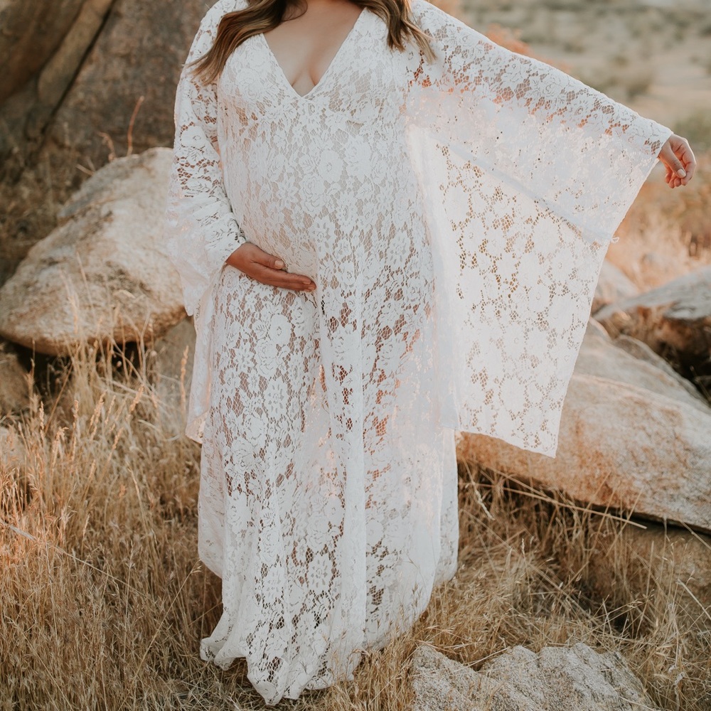 Lace Maternity Gown Dress